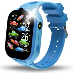 Smartwatch Dla Dziecka Angelo AW52 niebieski GPS 4G Rozmowy SIM Aparat Telefon Nauka Menu PL